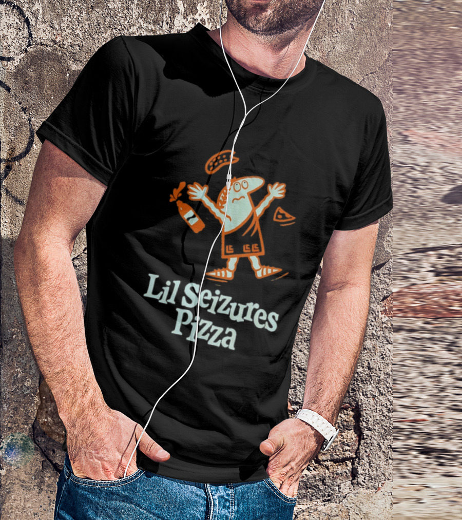 Lil Seizures Pizza Parody Little Caesars Meme T-Shirt