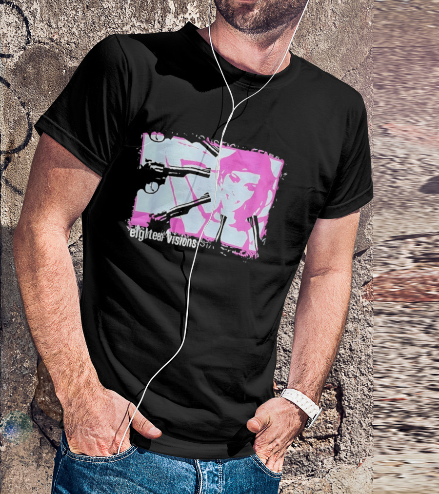 Eighteen Visions Pink Gun Metalcore Band T-Shirt