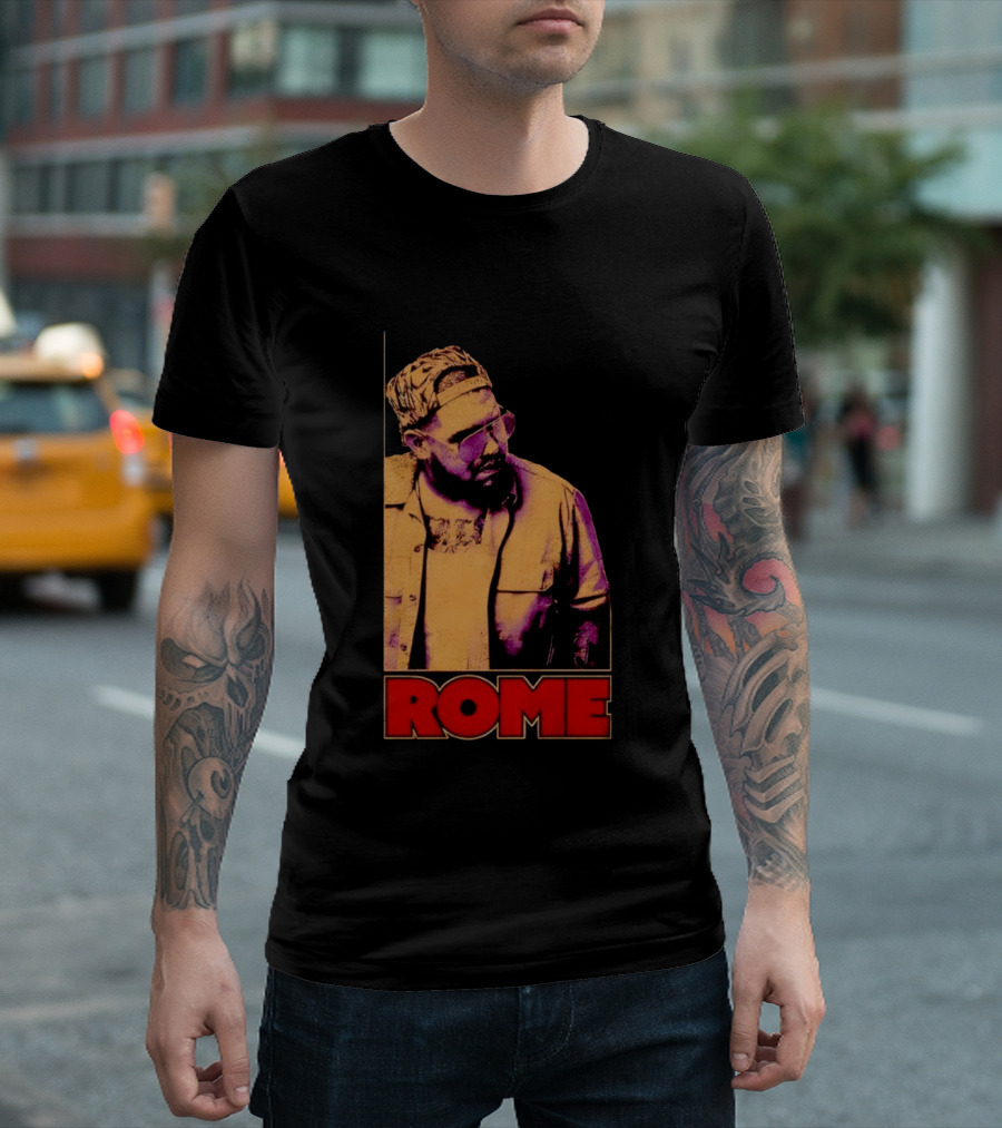 ROME Cap Glasses Style Vintage Vibe T-Shirt
