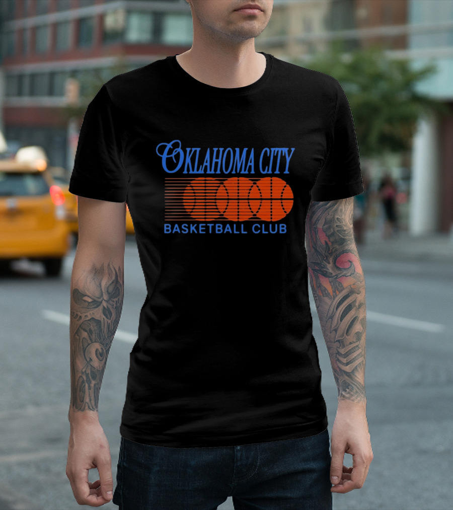 Oklahoma City Basketball Club Orange Motion Merchandise T-Shirt