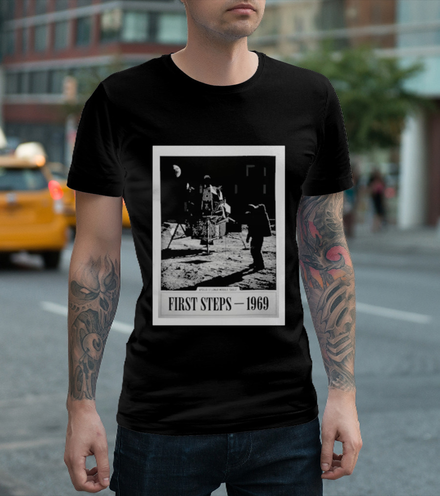 First Steps 1969 Apollo 11 Lunar Module Eagle Moon Landing Astronaut T-Shirt