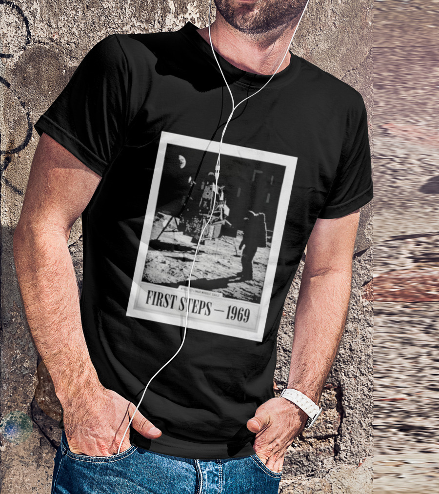 First Steps 1969 Apollo 11 Lunar Module Eagle Moon Landing Astronaut T-Shirt