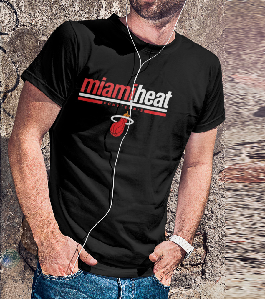 Miami Heat Pony Tennis NBA Basketball T-Shirt
