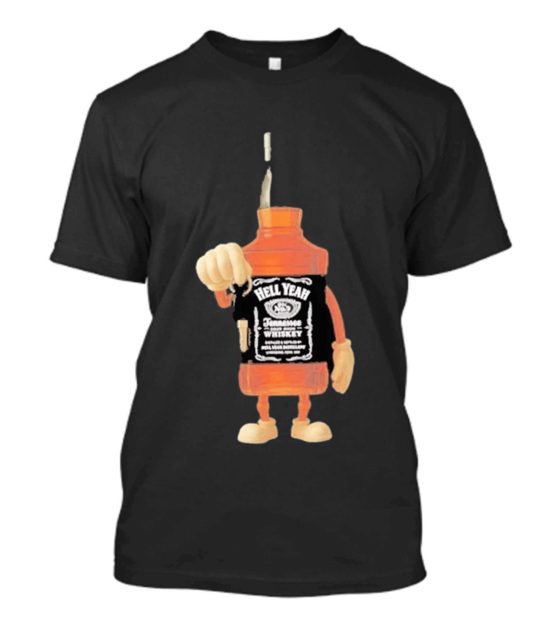 Hell Yeah Tennessee Whiskey Bottle Figure With Car Key T-Shirt