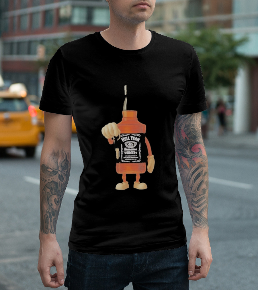 Hell Yeah Tennessee Whiskey Bottle Figure With Car Key T-Shirt