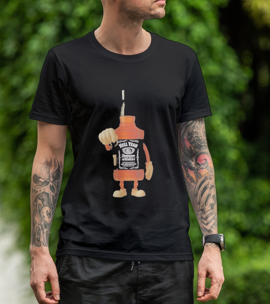 Hell Yeah Tennessee Whiskey Bottle Figure With Car Key T-Shirt