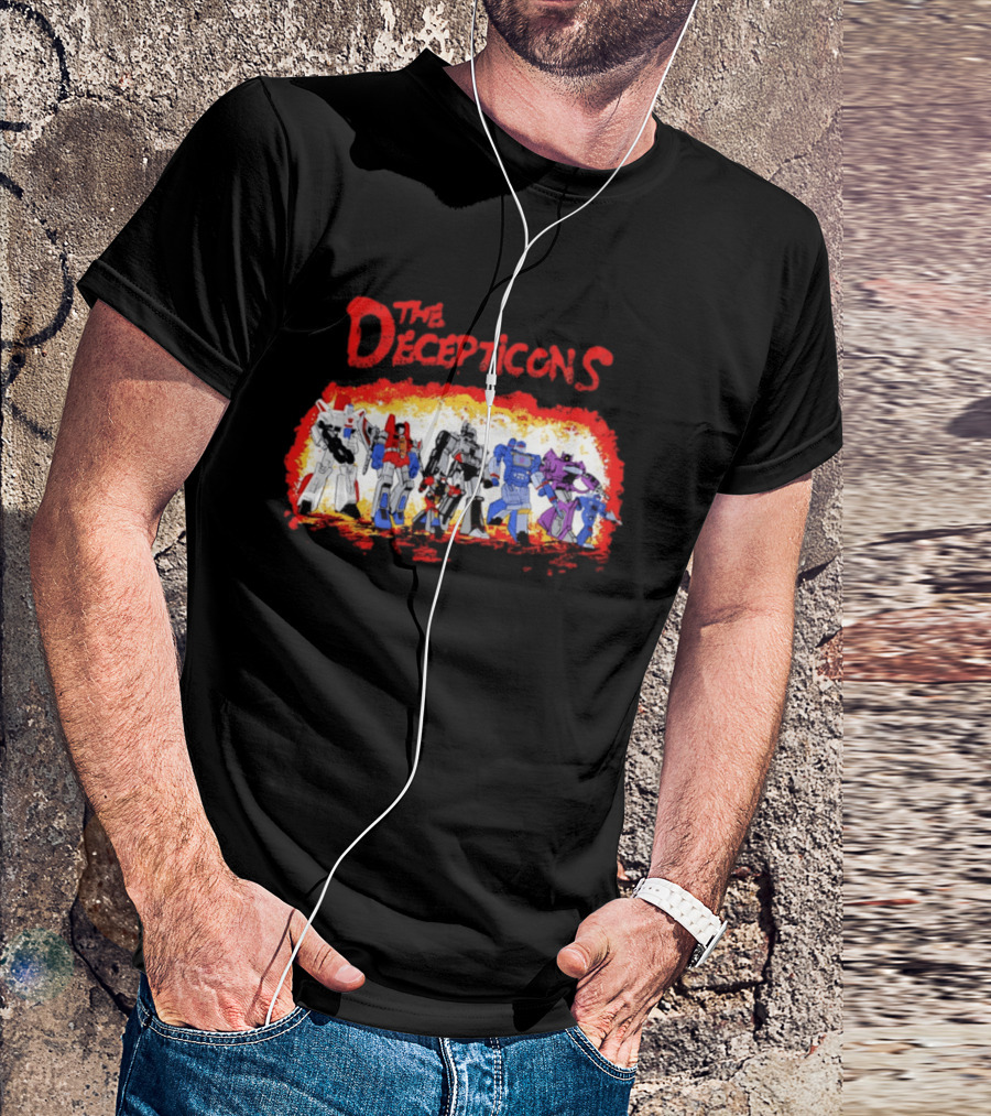 The Decepticons Transformers Group Distressed Vintage Look T-Shirt