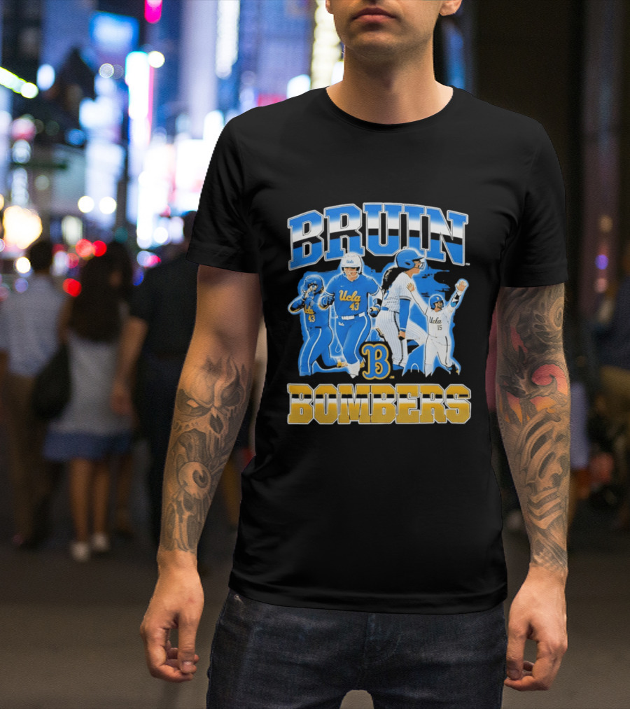 UCLA Bruin Bombers Softball Players Collage T-Shirt