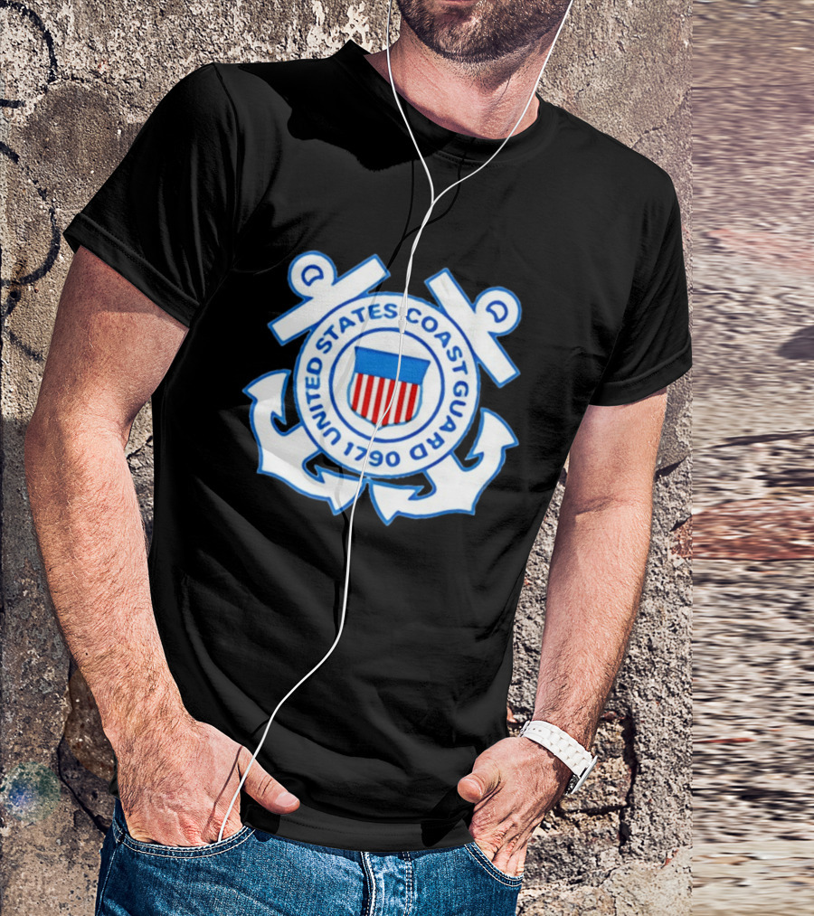 United States Coast Guard Emblem 1790 USCG Anchors Insignia T-Shirt