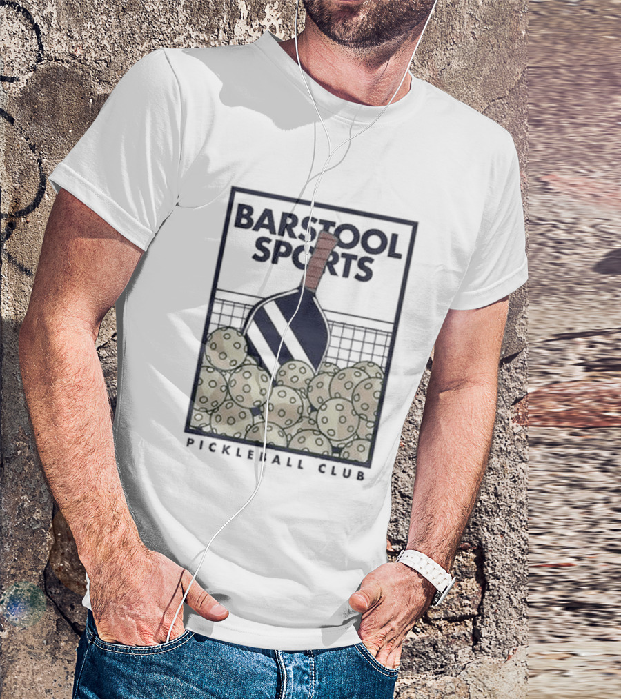 Barstool Sports Pickleball Club Paddle And Net T-Shirt