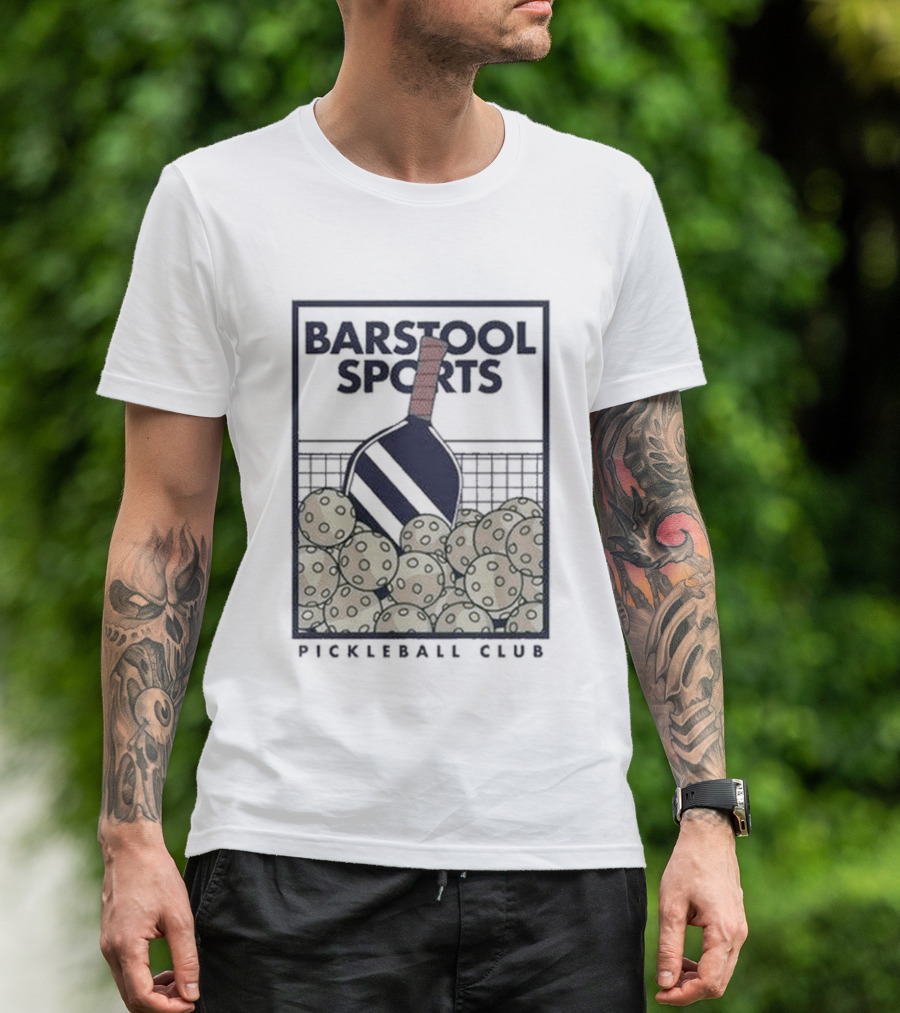 Barstool Sports Pickleball Club Paddle And Net T-Shirt