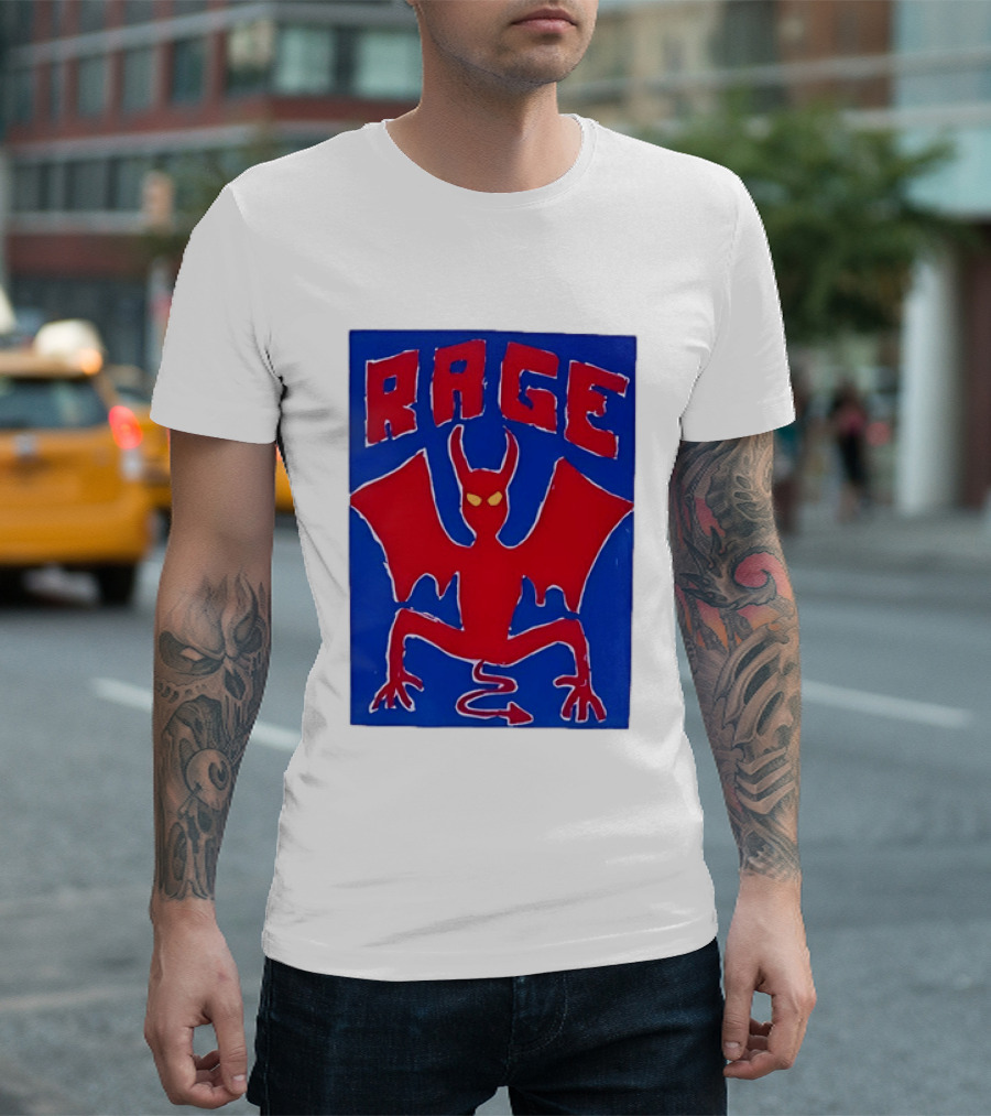 Rage Red Devil Bat Wings Demon T-Shirt