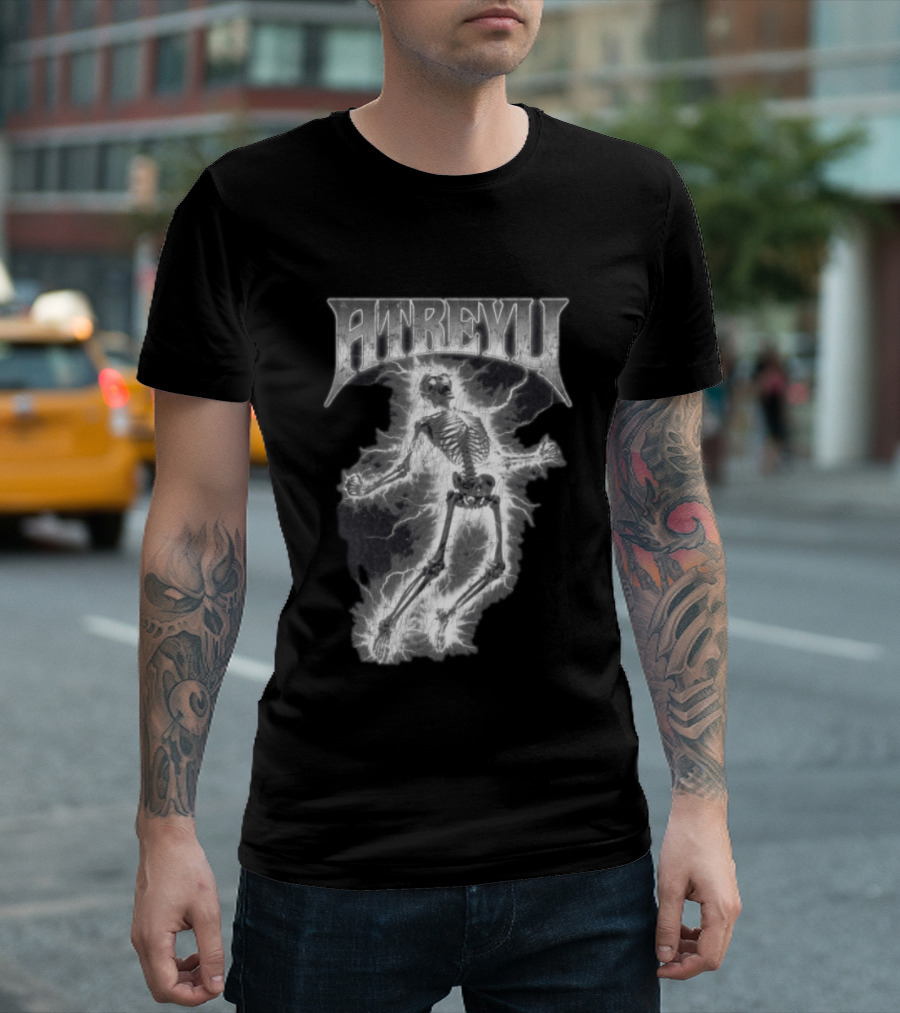 Atreyu Electric Skeleton Lightning Scene T-Shirt