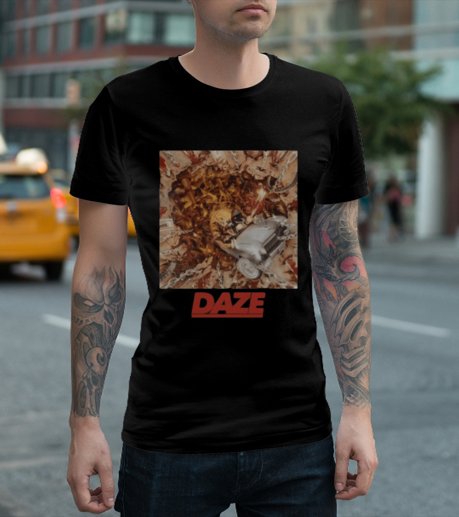Daze Store Pain Of Truth Shaka Chains And Skeleton Car Rider T-Shirt