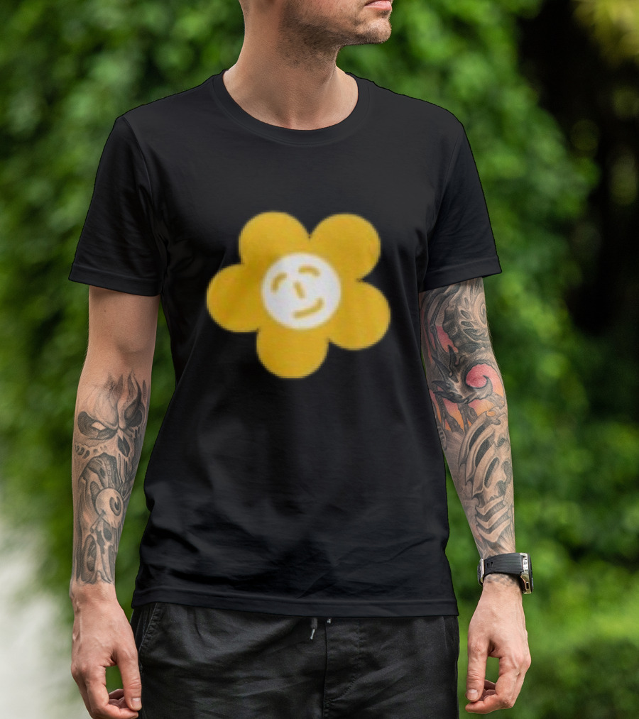 Paperboxmart Store Smiling Yellow Flower Face T-Shirt