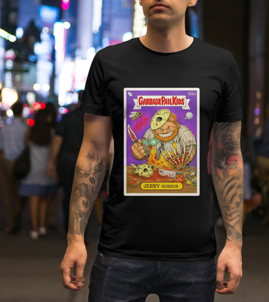 Garbage Pail Kids 666a Jerry Horror Redrum Trading Card T-Shirt