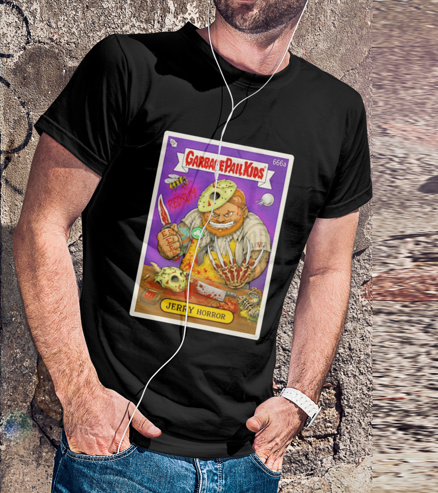 Garbage Pail Kids 666a Jerry Horror Redrum Trading Card T-Shirt