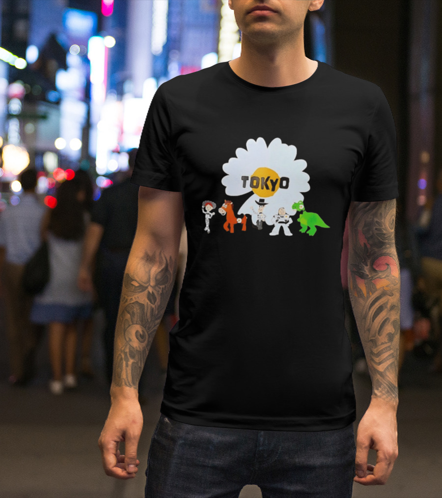 Jessie Bullseye Woody Buzz Lightyear Rex Toy Story Tokyo Flower T-Shirt