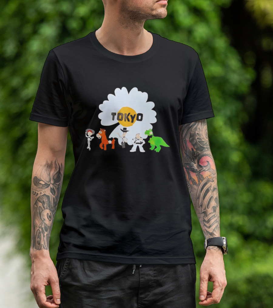 Jessie Bullseye Woody Buzz Lightyear Rex Toy Story Tokyo Flower T-Shirt