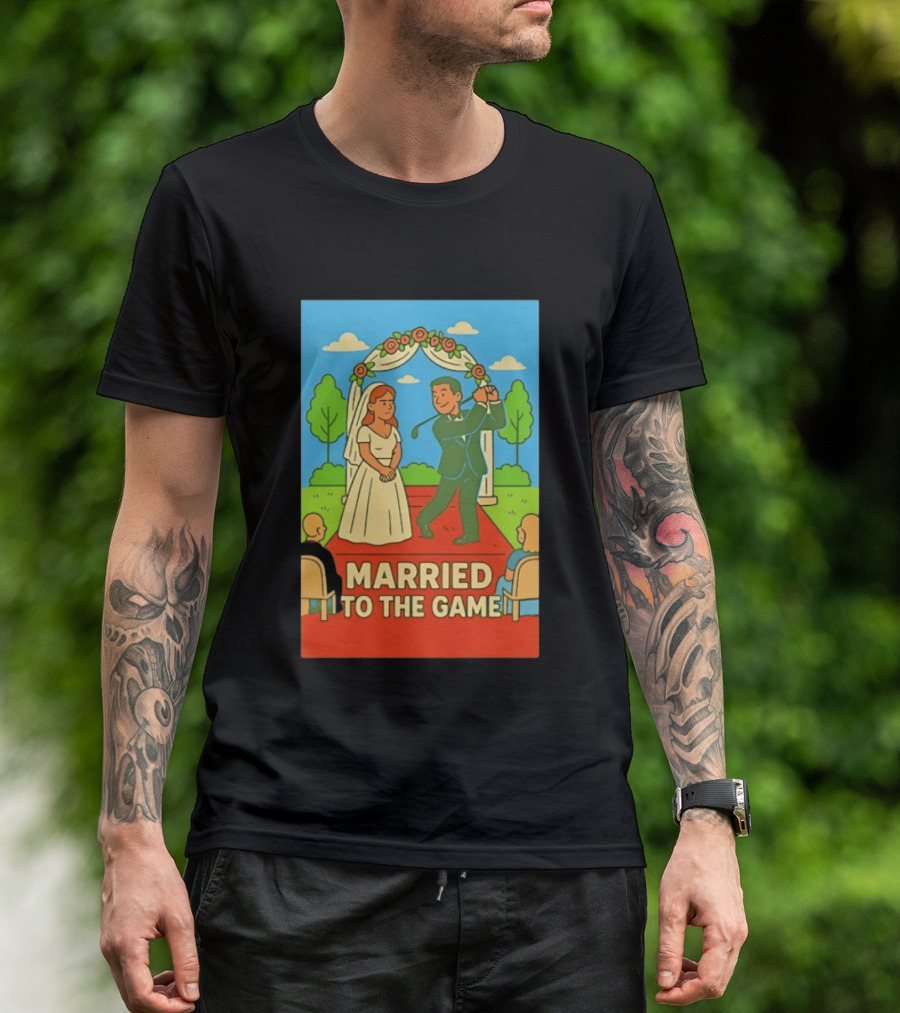 Married To The Game Groom Golfing At Wedding T-Shirt