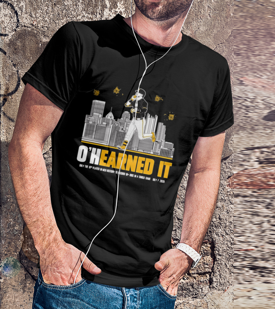 Ryan Ohearn Pittsburgh Pirates 10 RBI Game Ohearned It July 7 2026 MLB Skyline T-Shirt