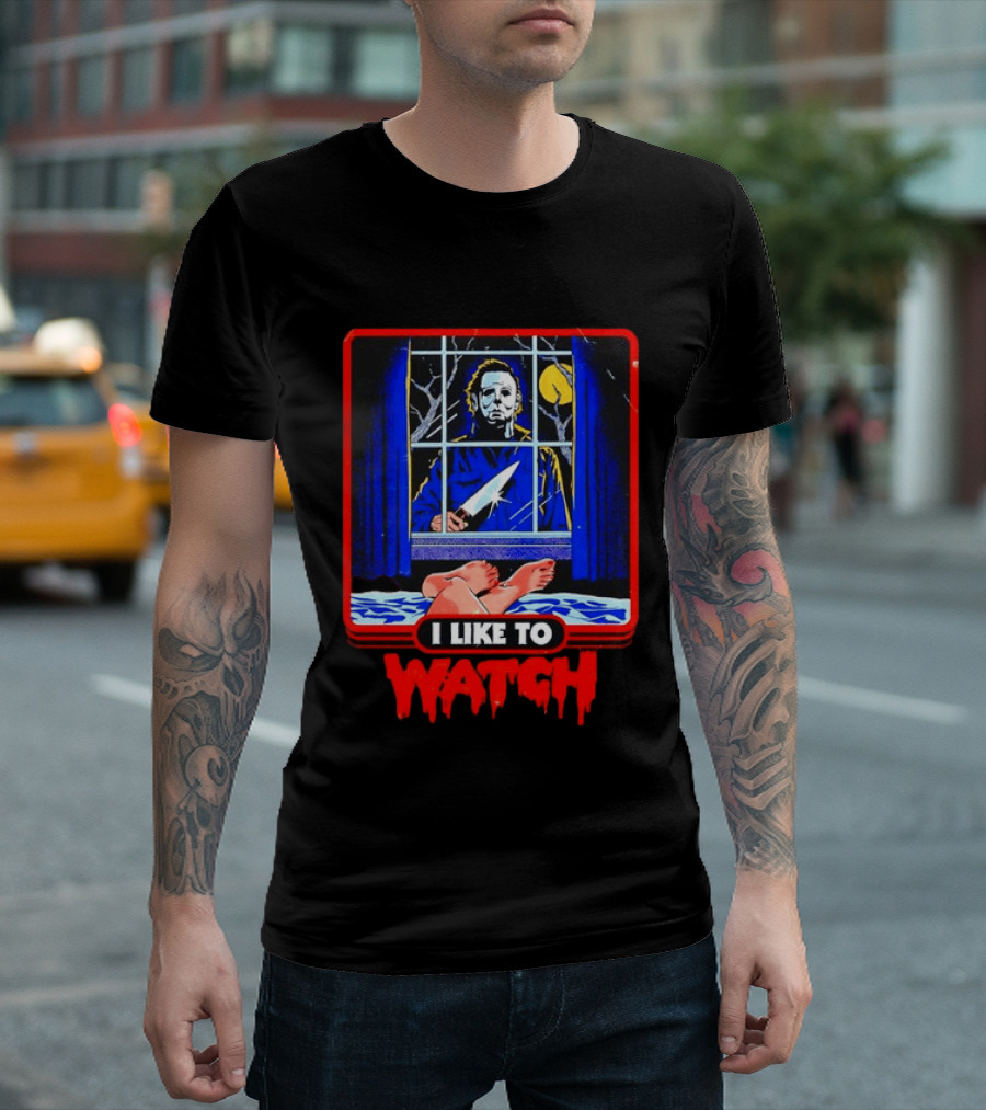 Michael Myers Halloween I Like To Window Scene T-Shirt