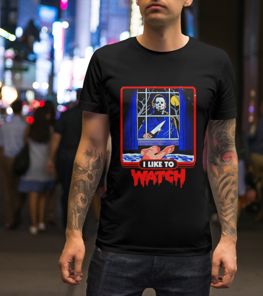 Michael Myers Halloween I Like To Window Scene T-Shirt