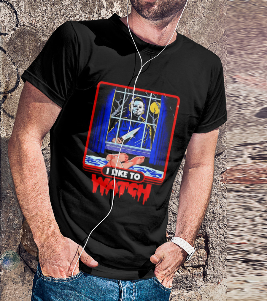 Michael Myers Halloween I Like To Window Scene T-Shirt