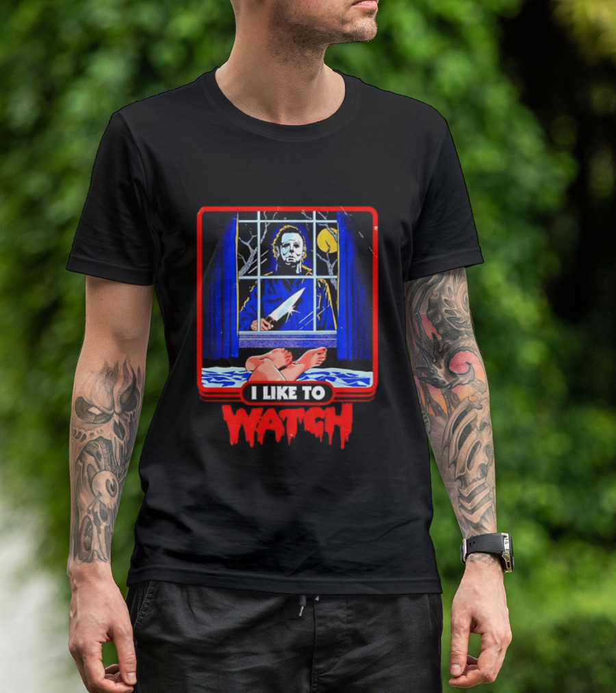 Michael Myers Halloween I Like To Window Scene T-Shirt