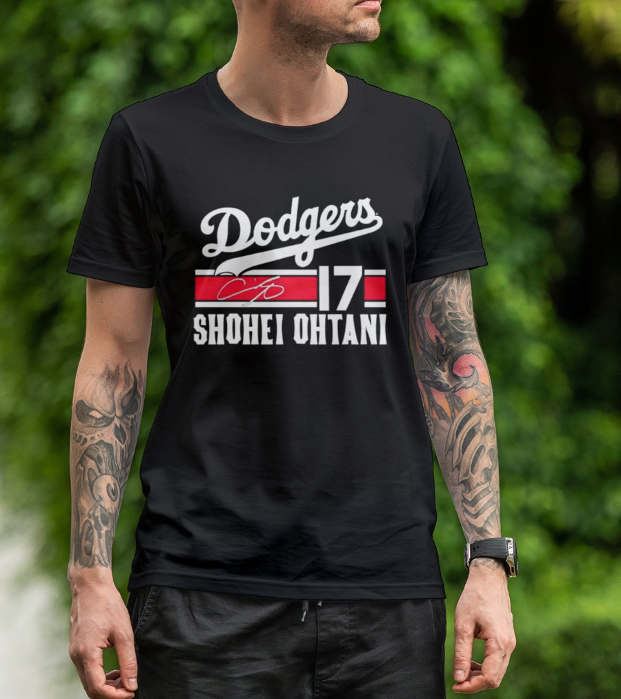 Dodgers Shohei Ohtani 17 Signature T-Shirt