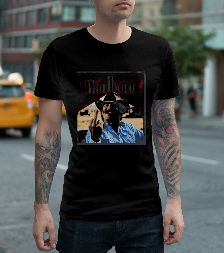 Marlboro Cowboy Middle Finger Cigar Tom Selleck Attitude T-Shirt