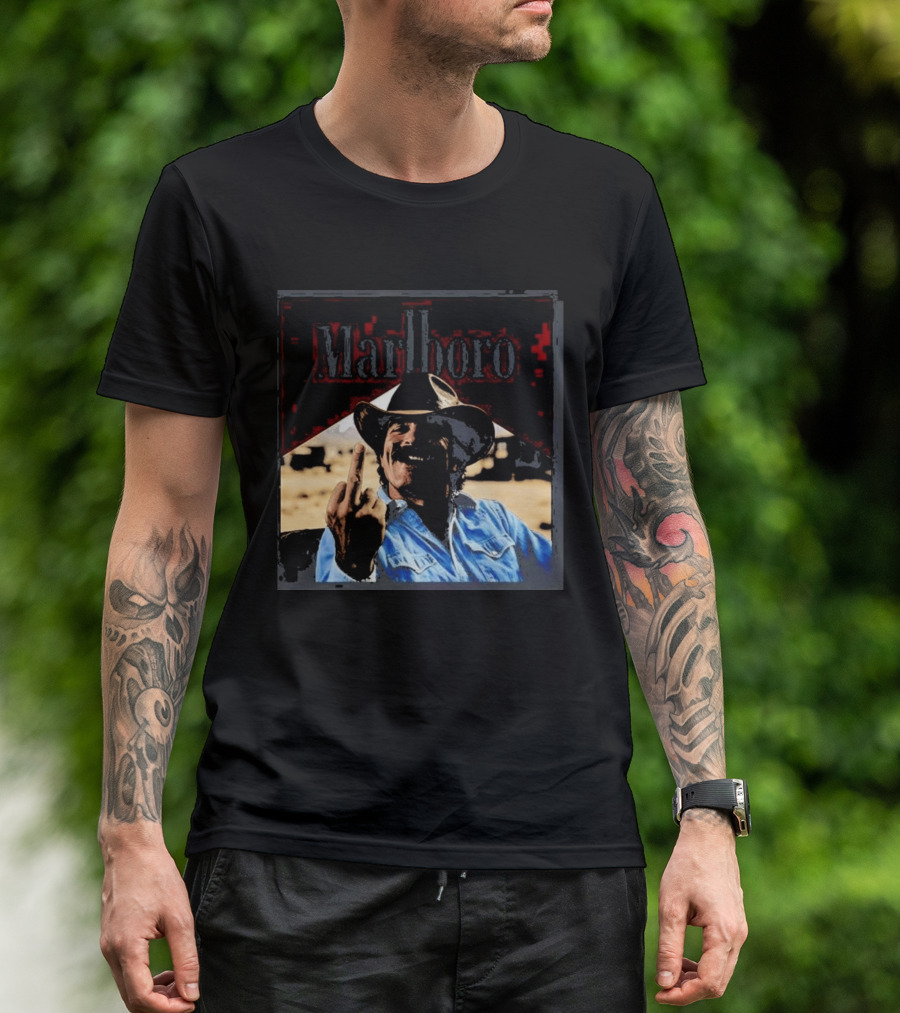 Marlboro Cowboy Middle Finger Cigar Tom Selleck Attitude T-Shirt