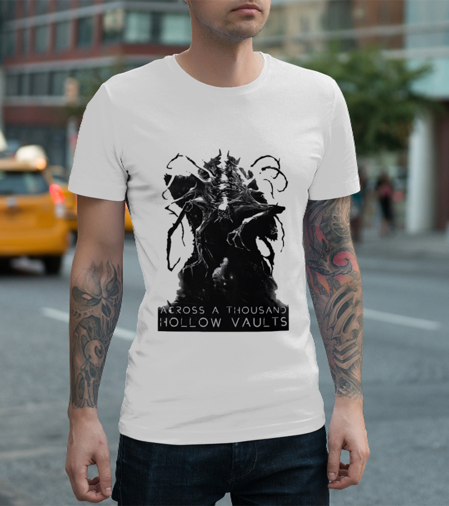 Across A Thousand Hollow Vaults Dark Fantasy Creature Horror Mythical Entity T-Shirt