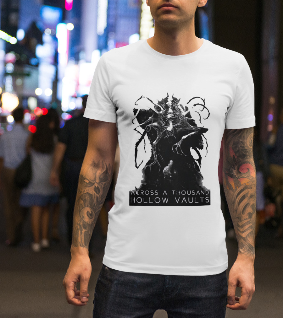 Across A Thousand Hollow Vaults Dark Fantasy Creature Horror Mythical Entity T-Shirt