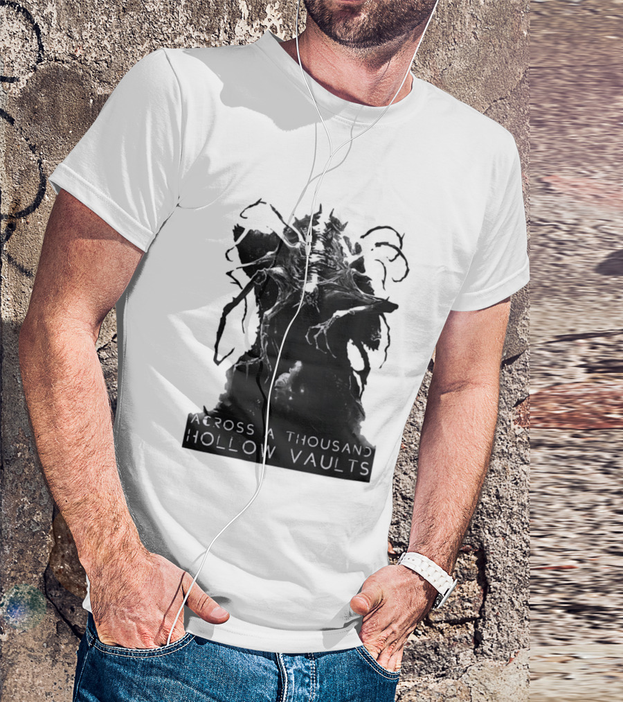 Across A Thousand Hollow Vaults Dark Fantasy Creature Horror Mythical Entity T-Shirt