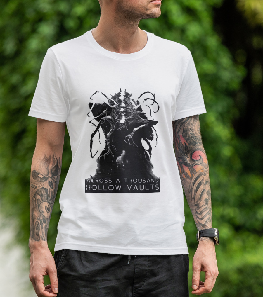 Across A Thousand Hollow Vaults Dark Fantasy Creature Horror Mythical Entity T-Shirt