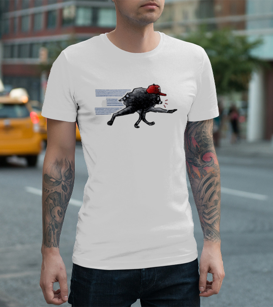 Toronto Blue Jays Baseball Raccoon Wearing Red Cap MLB T-Shirt