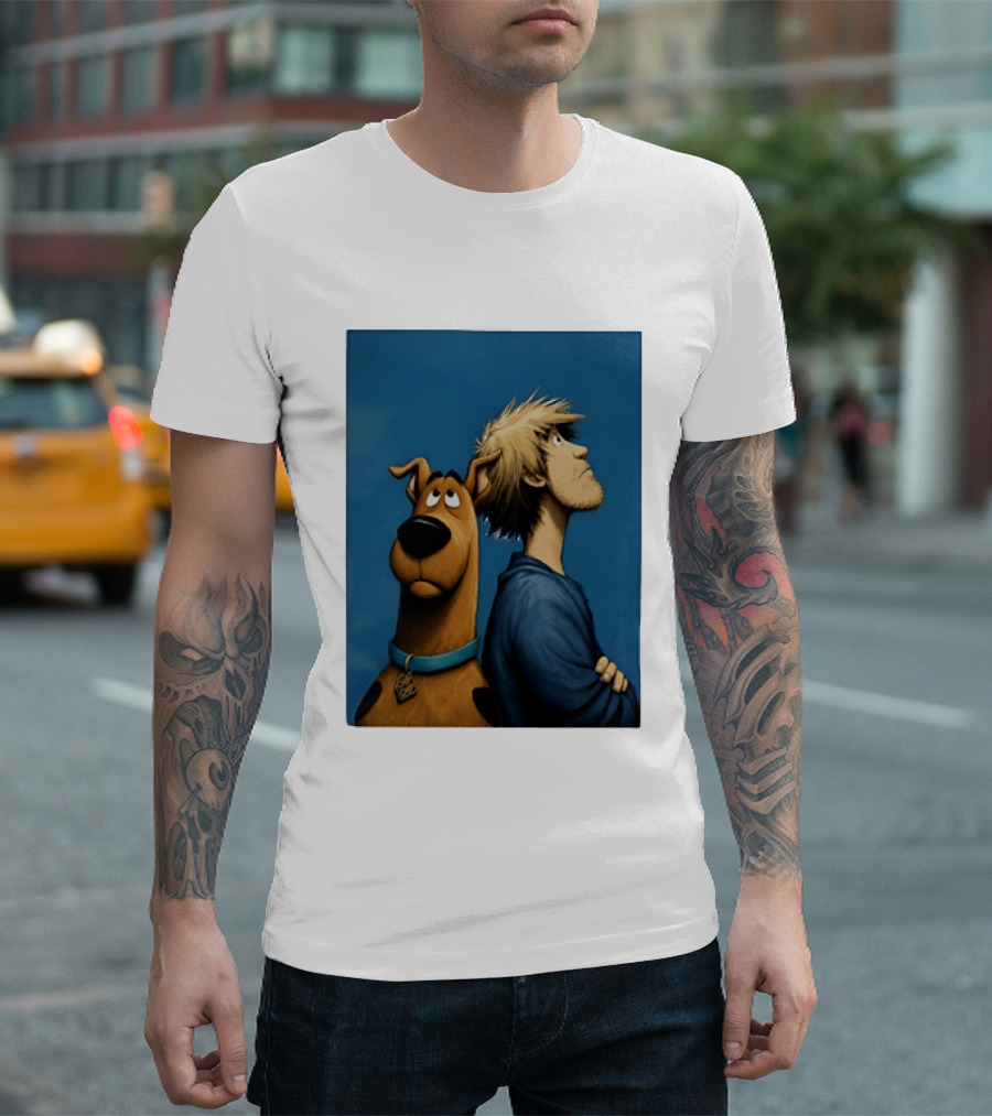 Scooby Doo And Shaggy Rogers Mystery Inc Iconic Cartoon Duo Facing Adventure T-Shirt