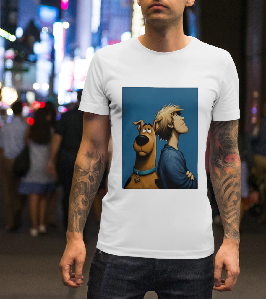Scooby Doo And Shaggy Rogers Mystery Inc Iconic Cartoon Duo Facing Adventure T-Shirt