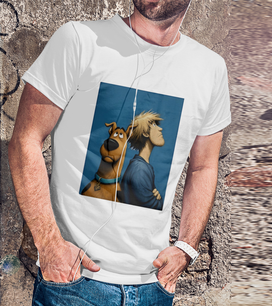 Scooby Doo And Shaggy Rogers Mystery Inc Iconic Cartoon Duo Facing Adventure T-Shirt