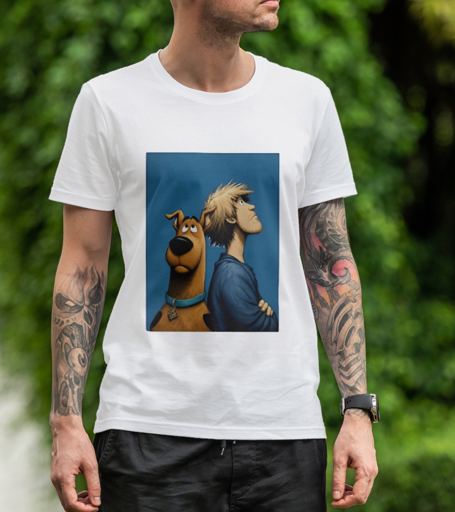 Scooby Doo And Shaggy Rogers Mystery Inc Iconic Cartoon Duo Facing Adventure T-Shirt