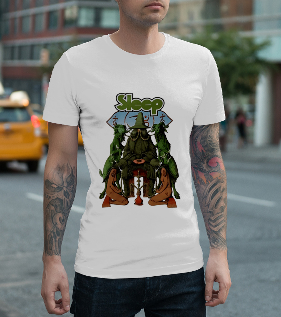 Sleep Band Wizard Hookah Goat Stoner Rock Psychedelic T-Shirt