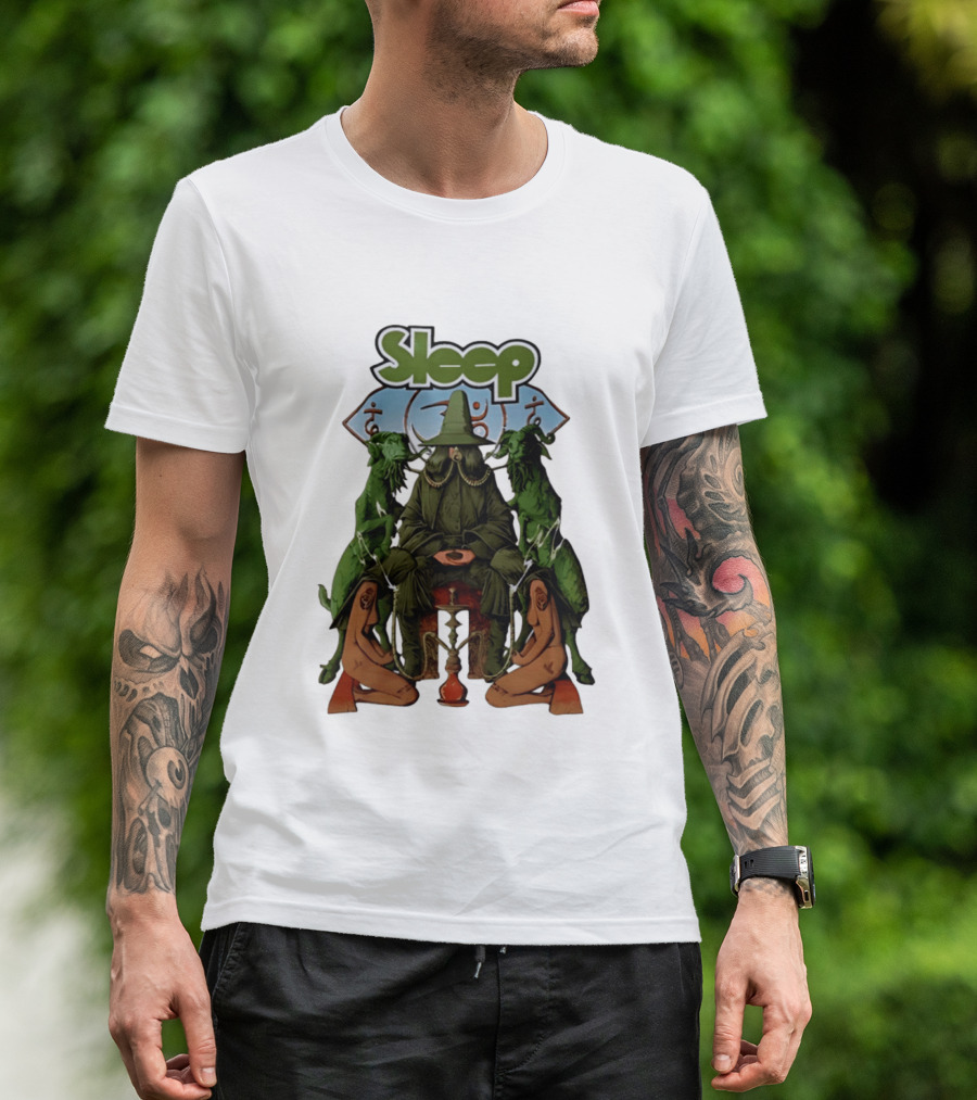 Sleep Band Wizard Hookah Goat Stoner Rock Psychedelic T-Shirt