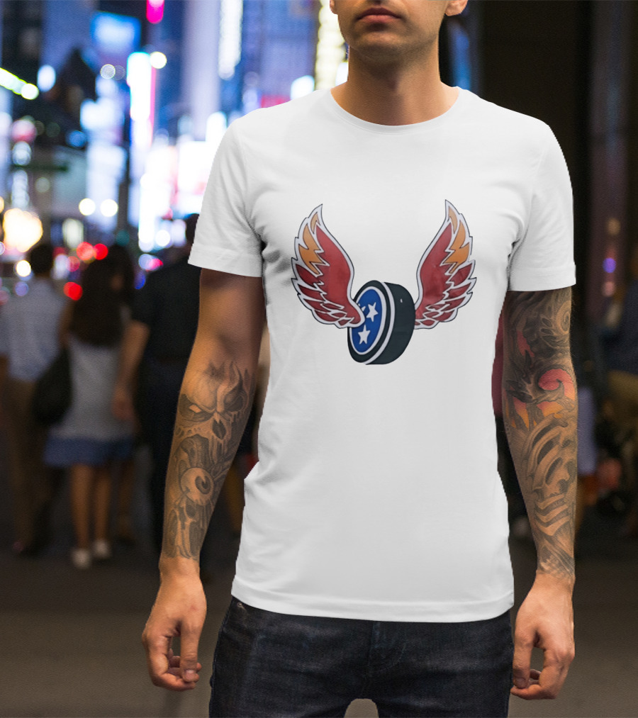 Tennessee Winged Puck Stars Hockey T-Shirt