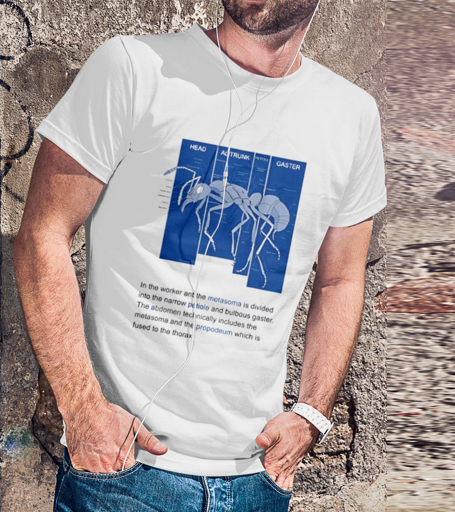 Worker Ant Diagram Head Alitrunk Gaster Metasoma Petiole Biology T-Shirt