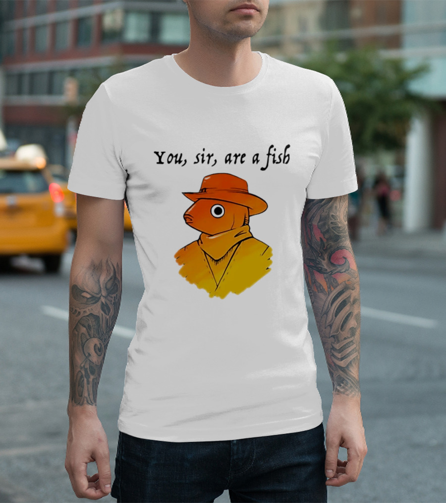You Sir Are A Fish Cowboy Western Hat And Scarf T-Shirt