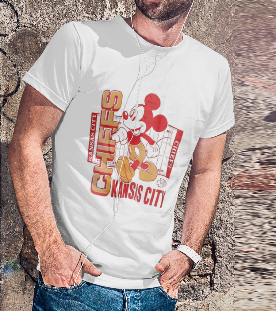 Kansas City Chiefs Mickey Mouse Authentic Fan T-Shirt