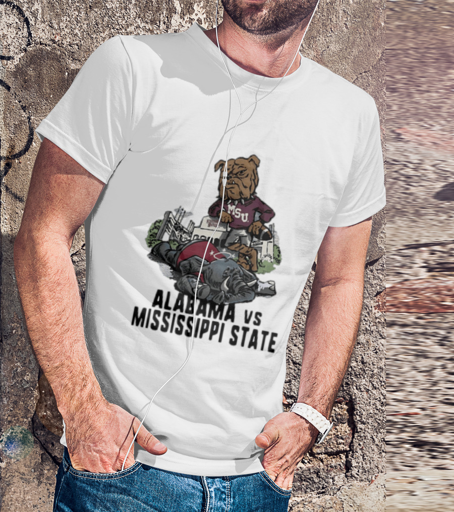 Alabama Vs Mississippi State Bulldogs Football Rivalry Game Day T-Shirt