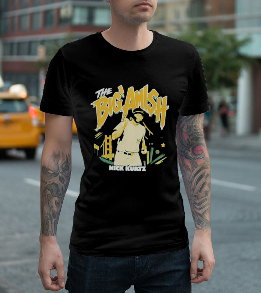 Nick Kurtz Athletics Baseball The Big Amish Sports T-Shirt