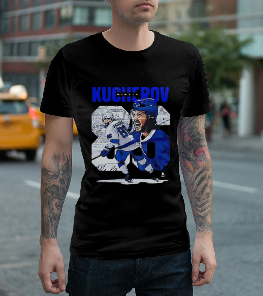 Kucherov 86 Skating And Celebrating Tampa Bay Lightning T-Shirt